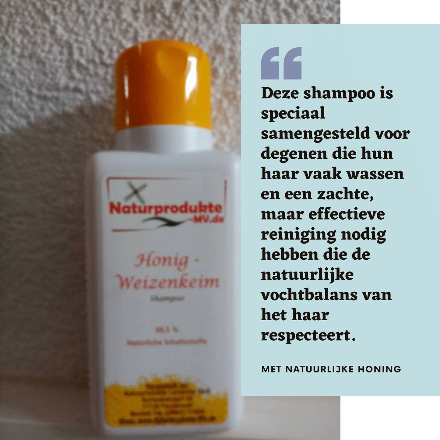 Shampoo met Honing En Tarwekiem fles 250 ml