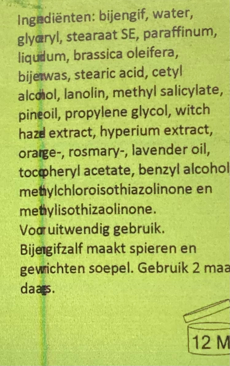 Bijen gif zalf