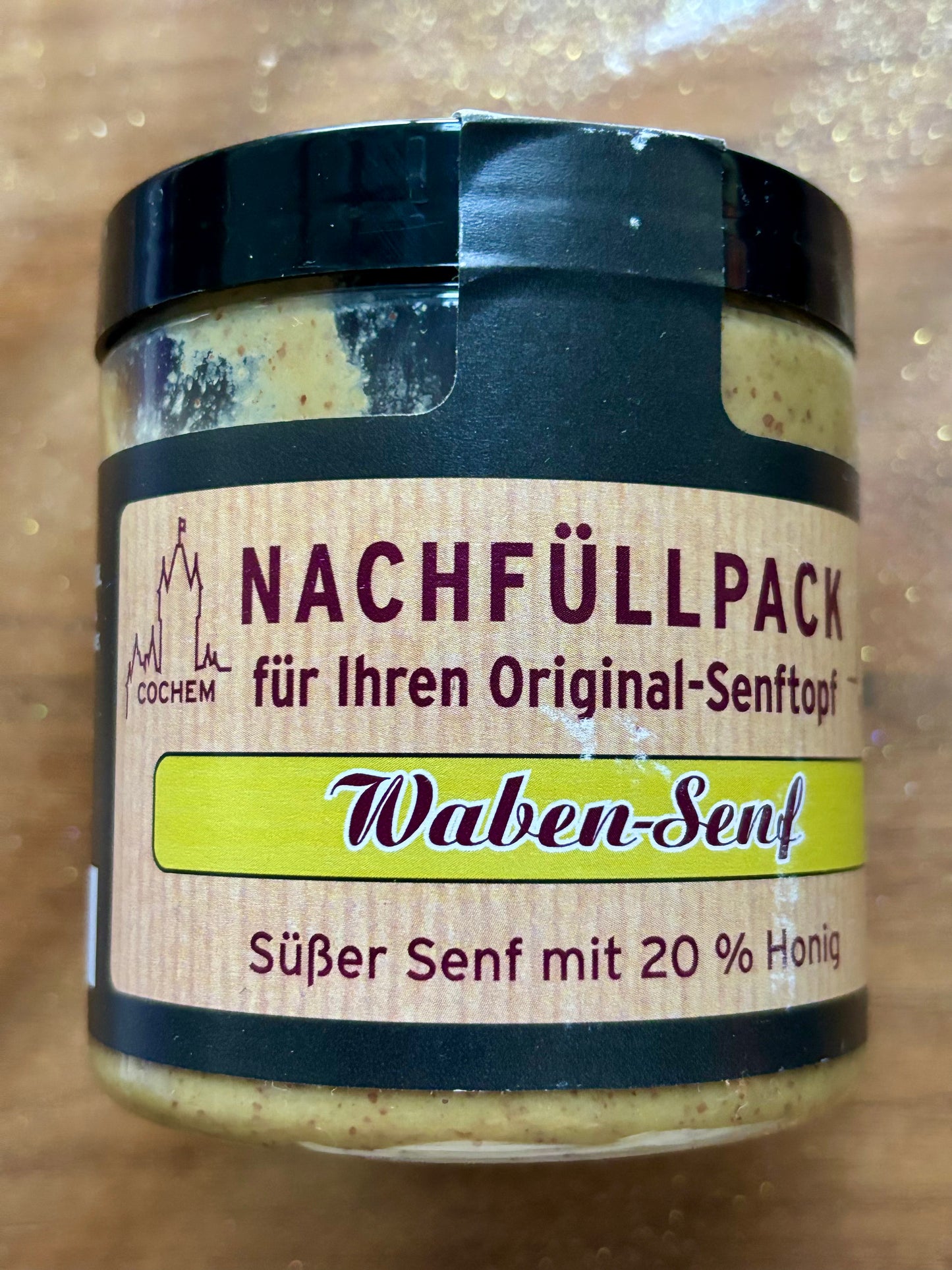Fijne Zoete Mosterd Met Honing, fijn van structuur Van de Senfmülle uit Cochem