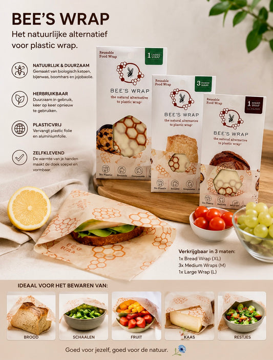 Bee's Wrap bijenwasdoek maat XL voor brood (43x58 cm)