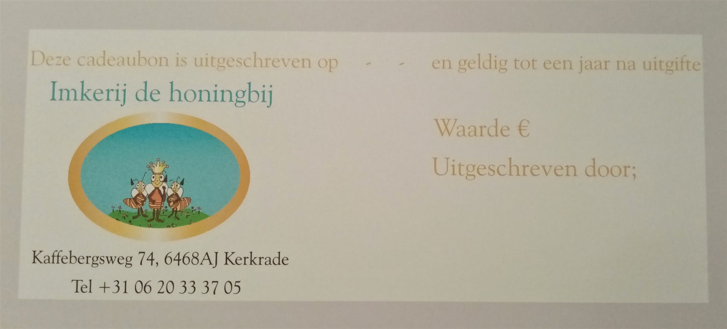 Cadeau Bonnen Van Imkerij "De Honingbij"