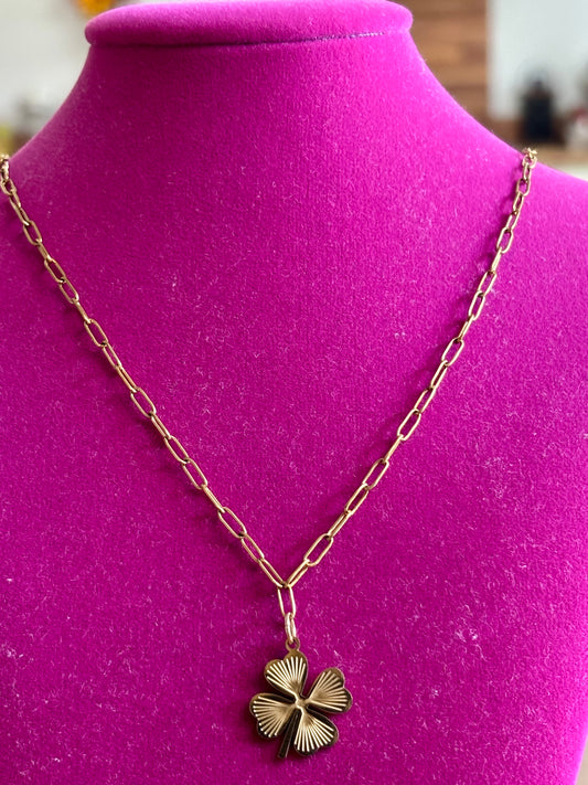 Ketting met klaver vier hanger